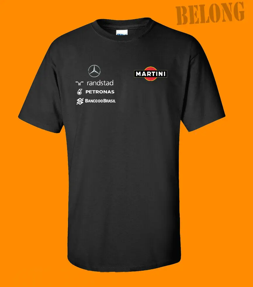 

Williams Martini Racing Mercedes Team Replica Performance T-Shirt Tee Nwt Unisex Racing Tee Size S-3Xl