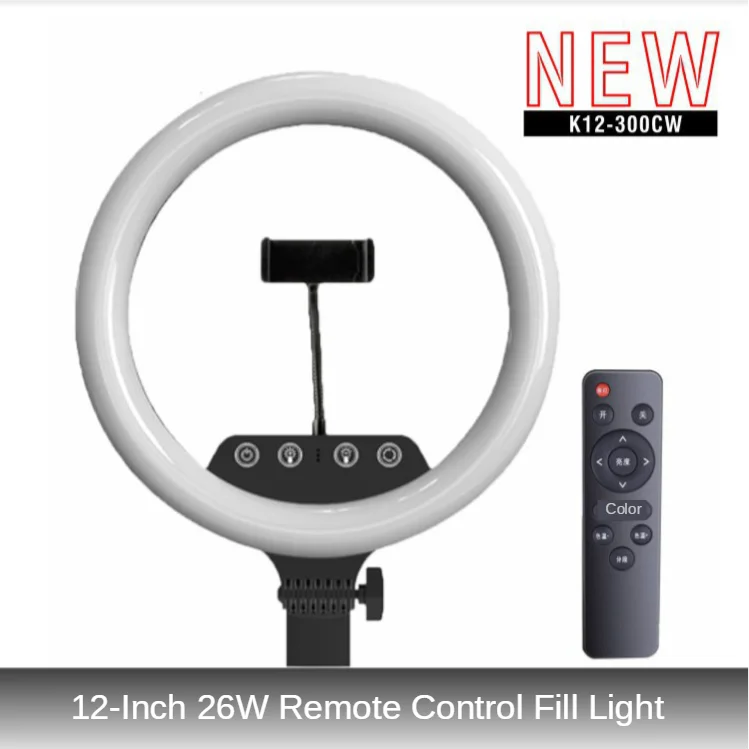 12-дюймовый светодиодный кольцевой светильник для селфи со штативом макияжа