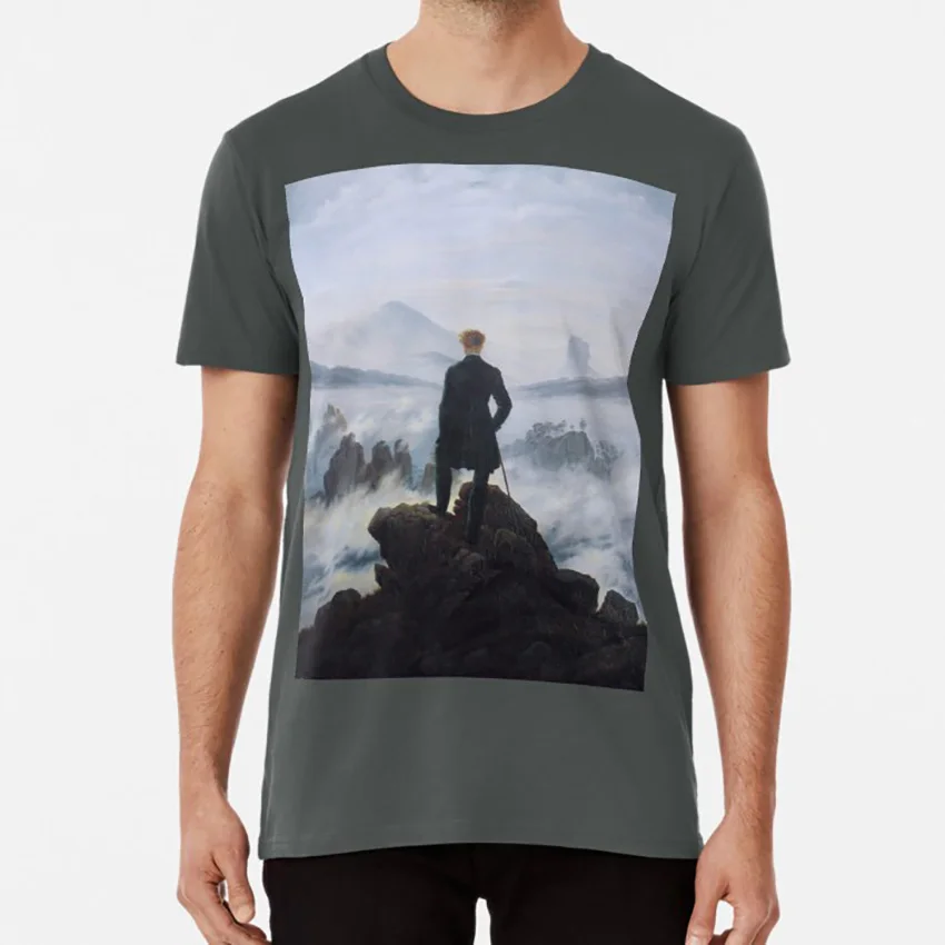 Странник над морем тумана футболка caspar david friedrich wanderer te sea of fog | Мужская одежда