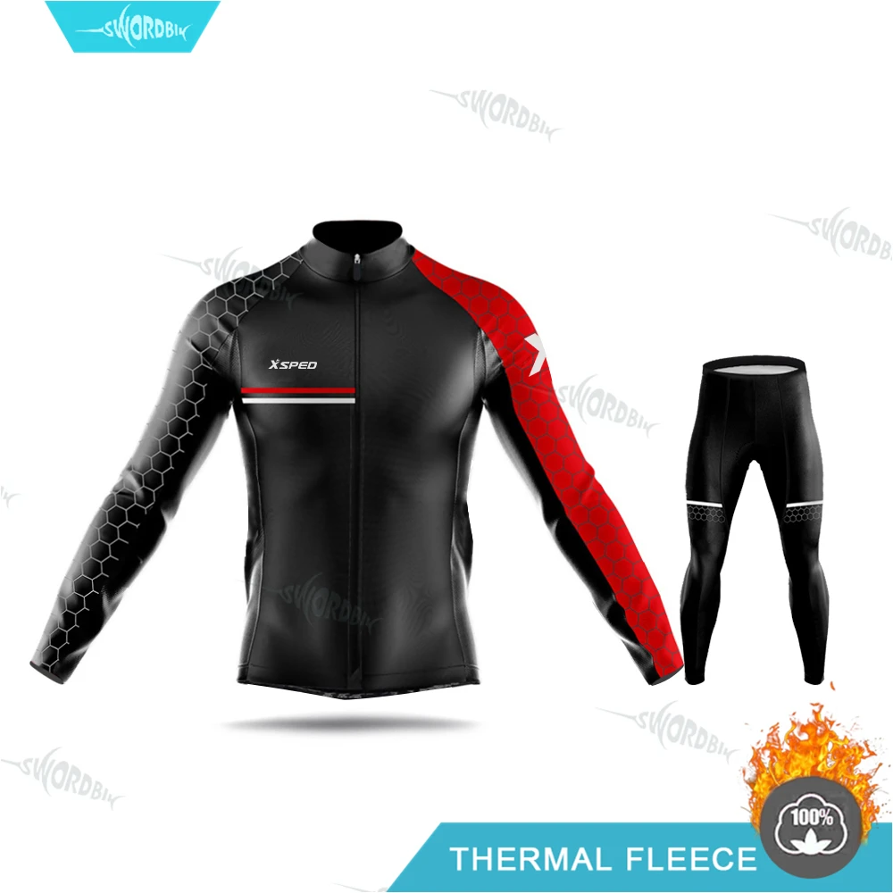 Normal Cycling Set Pro Team велосипедная одежда зимняя флисовая одежда с длинным рукавом Джерси Набор GOBIKING неизвестная термальная флисовая облегающая одежда Ropa De Hombre - Цвет: Normal Cycling Set