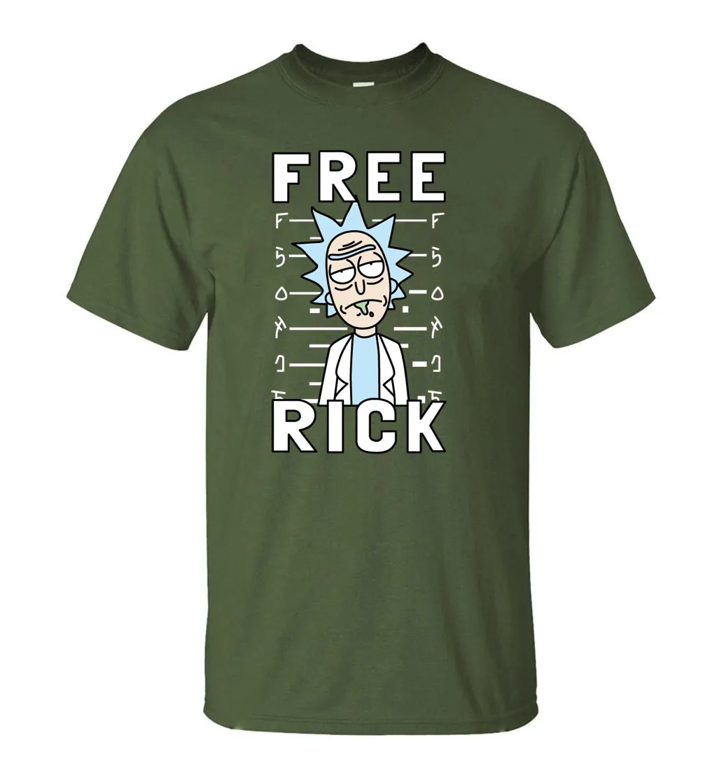 Забавные мужские футболки Рик и Морти, футболки бесплатно Рик, летние повседневные футболки с коротким рукавом, хлопковые футболки с аниме, топы, футболки, футболки