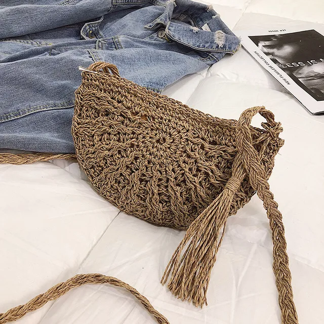 Женская сумка на плечо, соломенная сумочка из ротанга, сумка через плечо, модная, повседневная, бохо, многофункциональная, для девушек, для пляжа, отдыха, сумки для путешествий