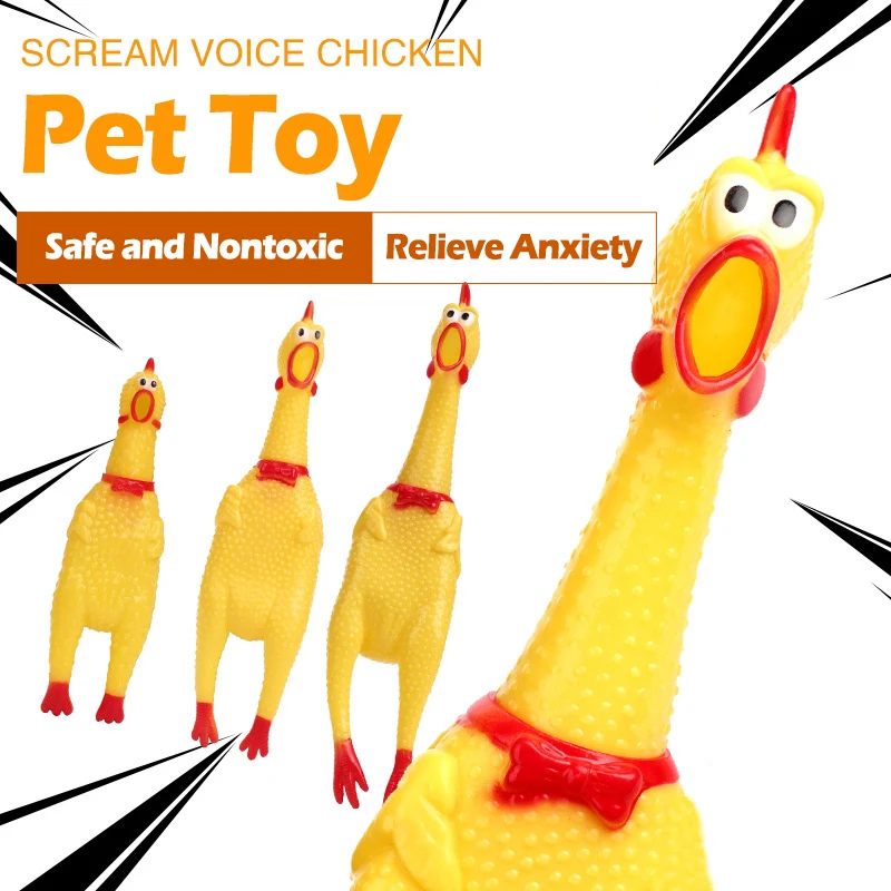 Squeak Dog Toys Interactive Toys for Dogs Shrieking Chicken Smart Educational Toys for Chihuahua Pug Cats Pet Dog Accessoires