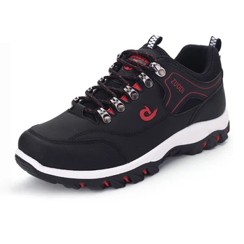 

Fashion Sport Shoes Outdoor Hiking Men Sneakers Waterproof Breathable Delicate Texture Leather Mesh Tie Shoelace Man Casual Shoe