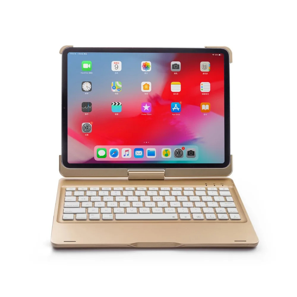 ipad pro11寸ABS旋转带背光蓝牙键盘F360B  (12)