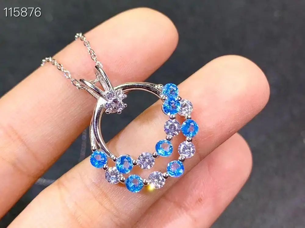 Natural Topaz Necklace NEW 925 Sterling Silver beautiful design birthday gift | Украшения и аксессуары