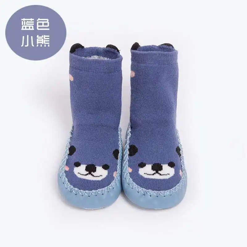 Toddler Indoor Sock Shoes Newborn Baby Winter Cotton Baby Girl Socks with Rubber Soles Anti Slip Infant Cartoon Sock Cheap Stuff