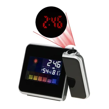 

New Projection Alarm Clock LED Digital Clock Snooze Function LED Backlight Temperature Humidity LCD Screen Table Clock