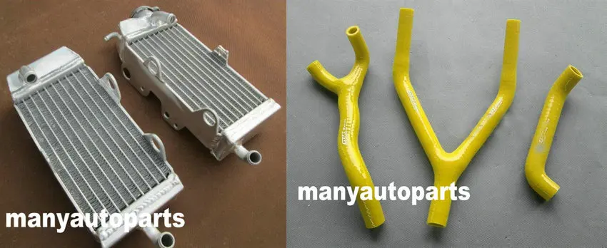 Высокий силикон радиатор синий шланг+ сплав радиатор для Yamaha YZ 125 YZ 125 1984 1985 84 85