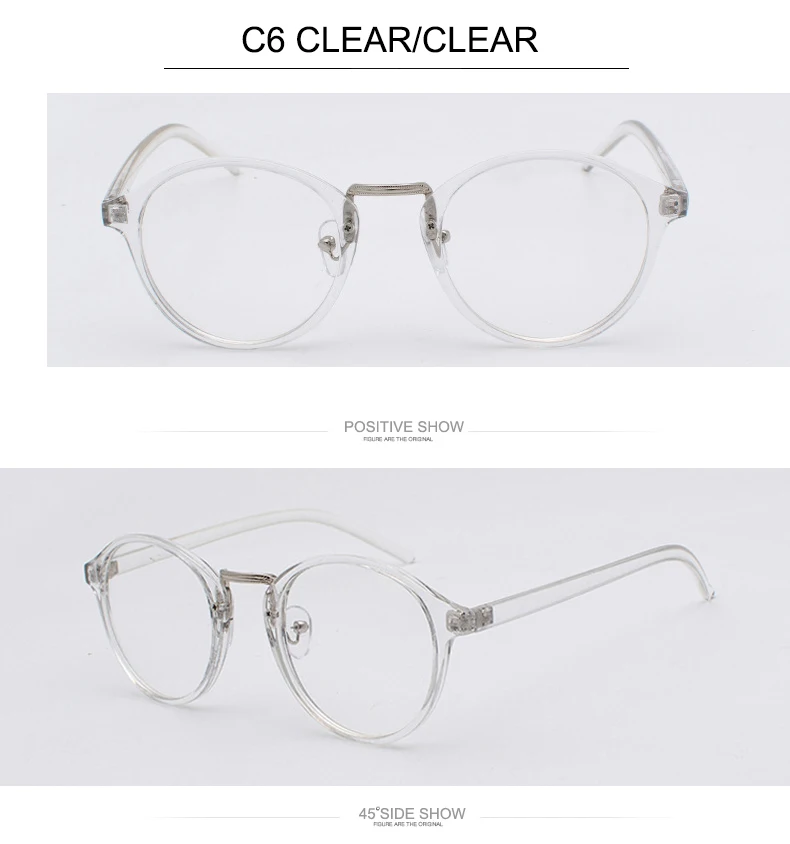 OEC CPO New Fashion Women Glasses Frame Men Eyeglasses Frame Vintage Round Clear Lens Glasses Optical Spectacle Frame O413