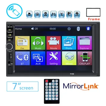 

Universal MP5 Player 2Din Car Central Multimedia Mirror Link Auto Touch Screen Bluetooth Rearview Camera DVR Car Stereo