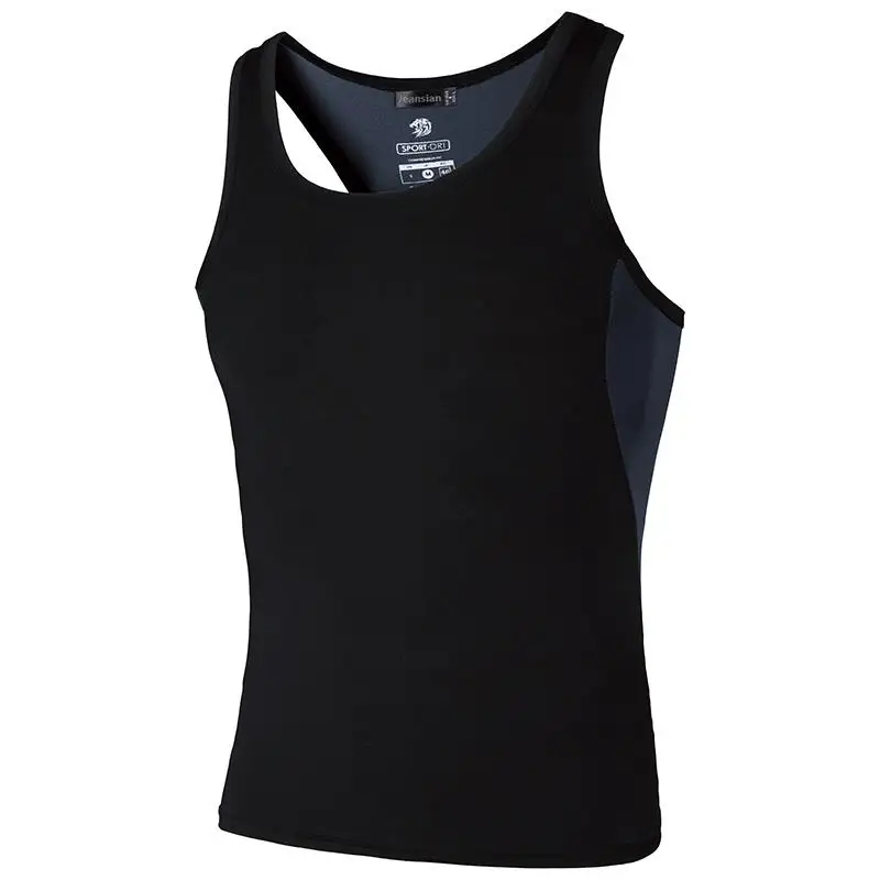 Jeansian Спортивная майка топ без рукавов футболки для бега Grym Workout Fitness Slim Compression LSL203