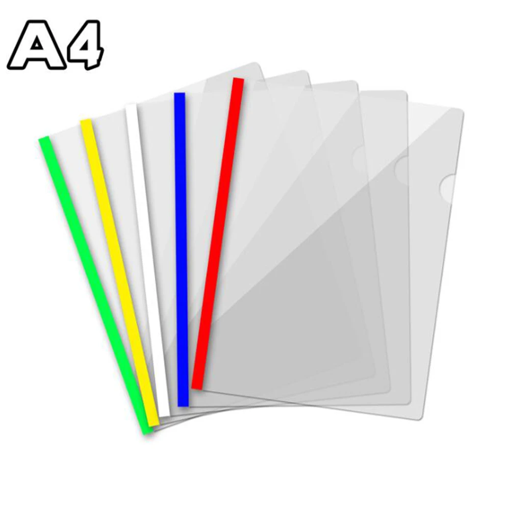 

10 Pcs Plastic A4 Paper File Folder 10mm Sliding Bar Report Covers 40 Sheets Transparent Resume Presentation Organizer Binder