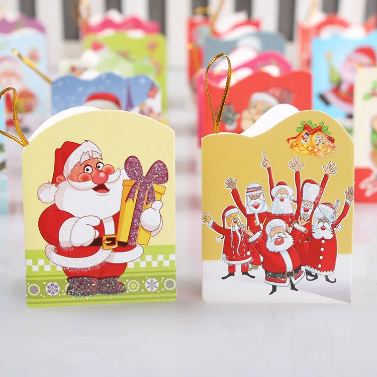 128 шт/партия Санта-Клаус мини поздравительные открытки открытка рождественское