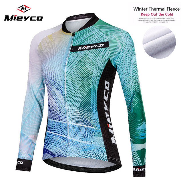 Thermal Fleece Cycling Jersey Long Sleeve 2019 Bike Shirt Reflective maillot ciclismo Downhill Cycling Shirt MTB Jersey