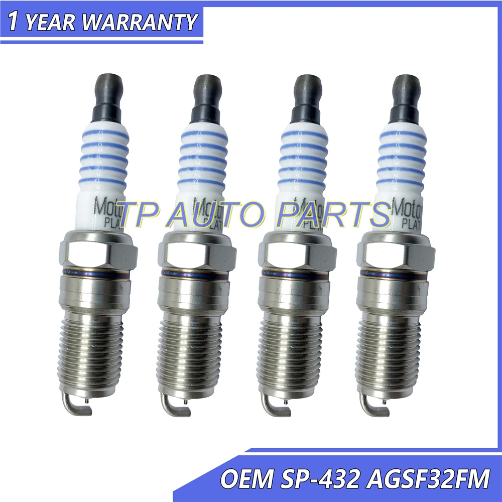 Свеча зажигания OEM SP-432 AGSF32FM SP432 4 шт. совместима с Ford | Автомобили и мотоциклы