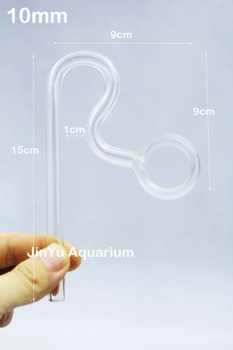 Вращающаяся стеклянная трубка Лили Пайп поток потока мини нано стиль ada повесить на не нужно присоске воды завод аквариум фильтр Аксессуар - Цвет: Single outflow 9mm