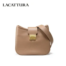 LACATTURA, Маленькая женская сумка-мешок, брендовые кожаные сумки через плечо, дизайнерские сумки, женские сумки через плечо для девушек