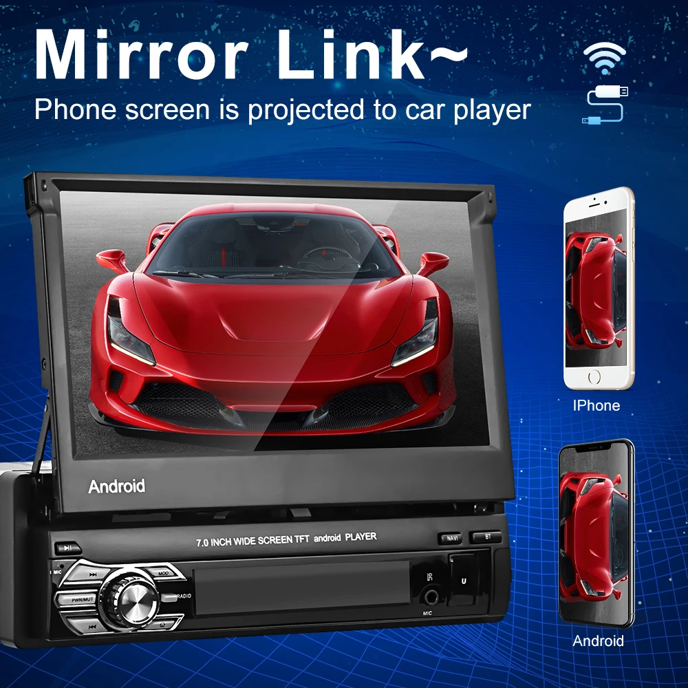 Podofo Radio samochodowe z androidem chowany GPS Wifi Radio samochodowe 1 Din 7 ''ekran dotykowy samochodowe Multimedia MP5 odtwarzacz Bluetooth Radio Stereo Podofo Radio samochodowe z androidem chowany GPS Wifi Radio samochodowe 1 Din 7 ''ekran dotykowy samochodowe Multimedia MP5 odtwarzacz Bluetooth Radio Stereo