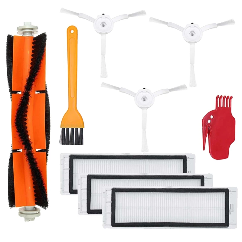 

3Pcs Hepa Filter+3Pcs Side Brush+1Pcs Main Brush Accessories For Xiaomi Roborock Mi S50 S51 S55 S5 Vacuum Cleaner Spare Parts