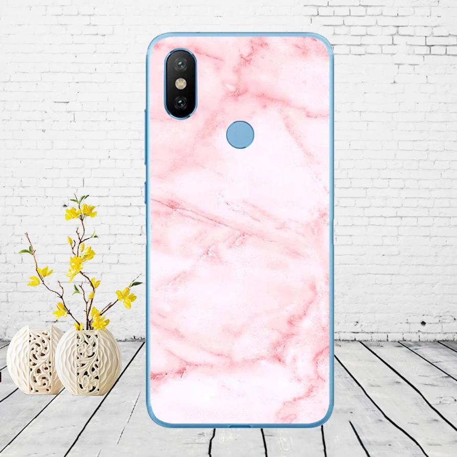 Мягкий силиконовый чехол с мраморным камнем для Xiao mi Red mi 6 6a mi 8 a2 lite note 5 6 pro 7