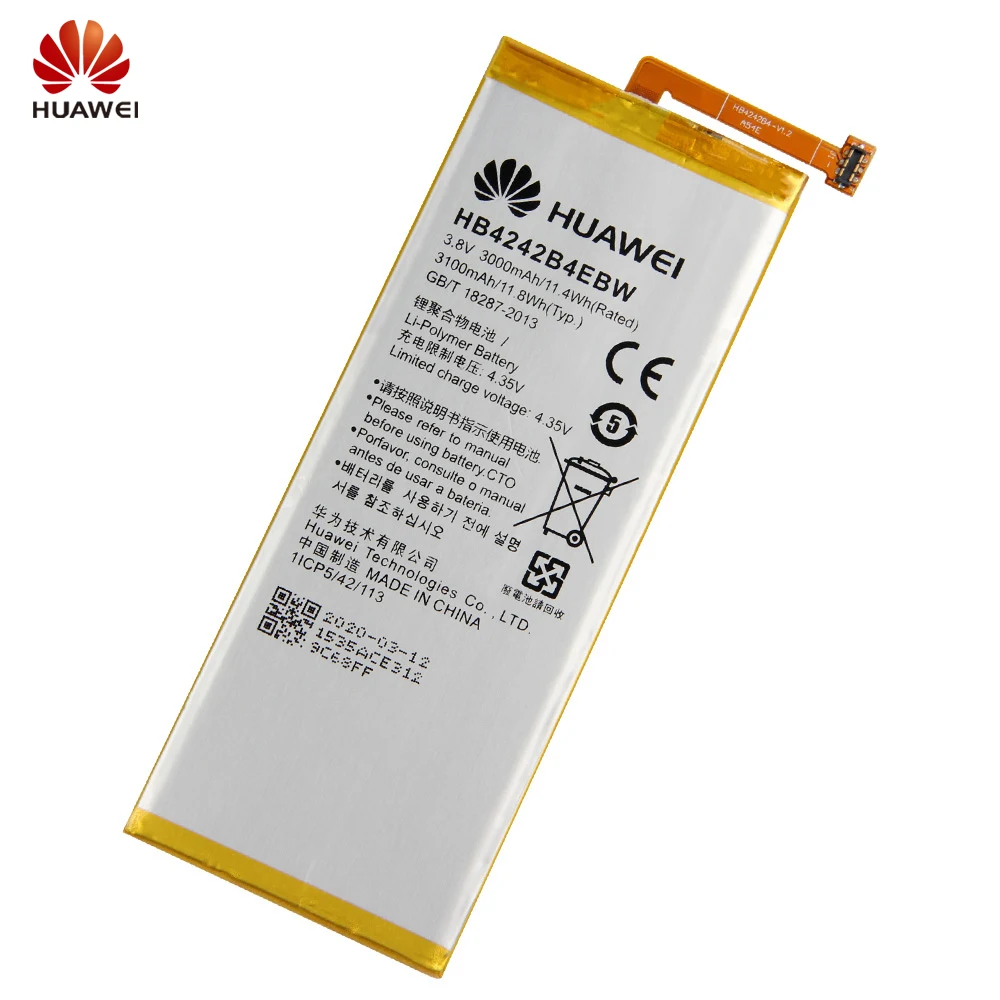 Оригинальный сменный аккумулятор Huawei HB4242B4EBW для honor 6 4X зеркальный телефона 3000