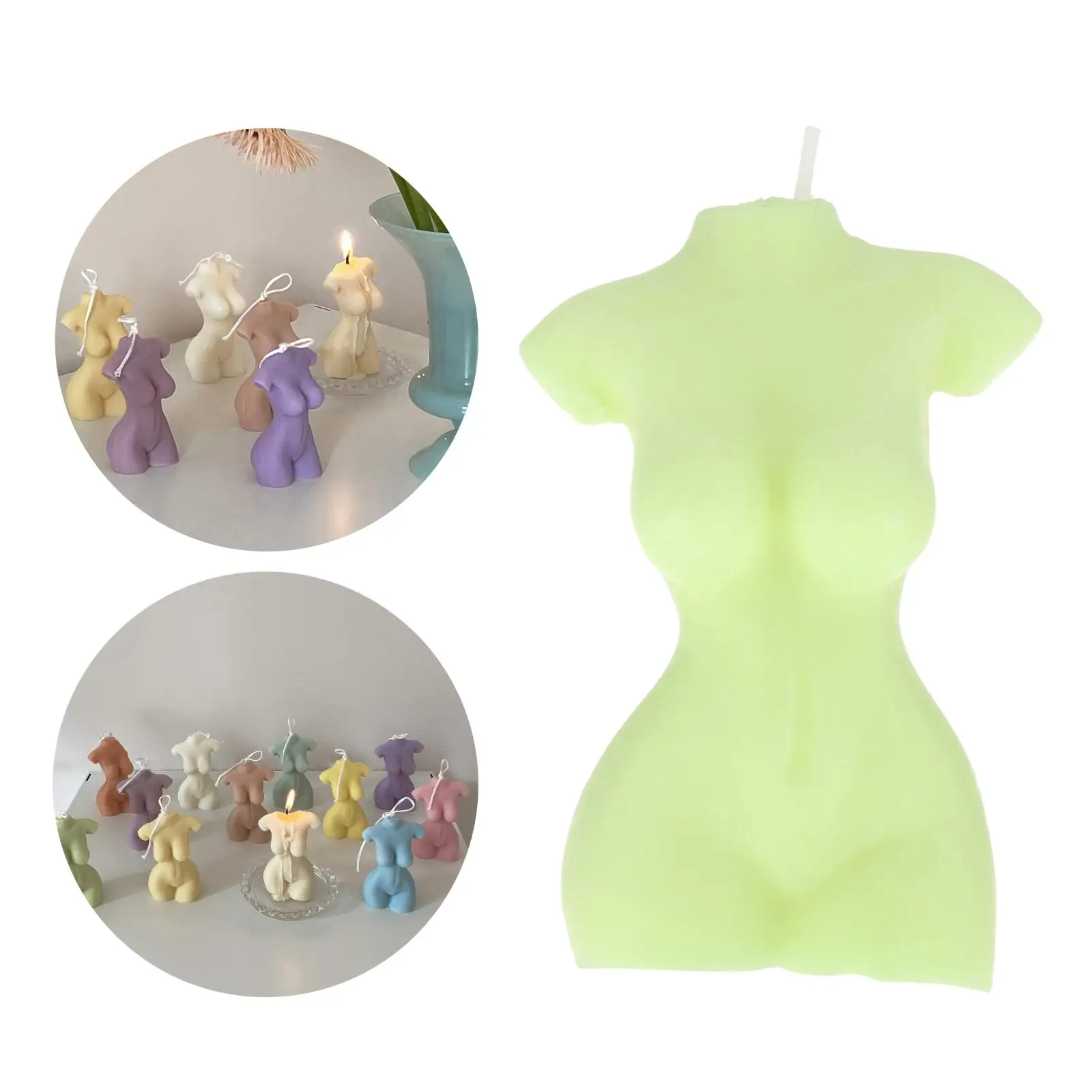 3D Female Naked Body Shape Torso Statue Wax Scented Candle Home Decor Crafts Wedding Bedroom Birthday Fragrance Photo Props