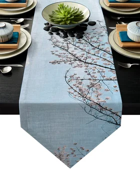 

Mount Fuji Cherry Blossom Plant Branch Beautiful Hotel Family Dinner Table Flag Kitchen Table Decoration Table Runner