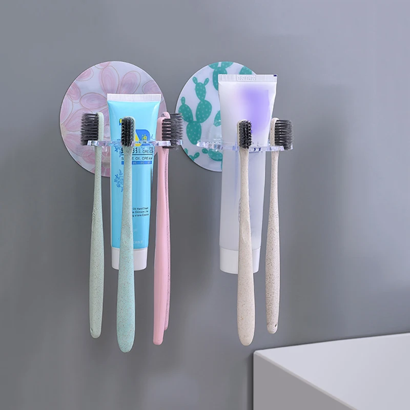 Аксессуары для ванной комнаты дисковый мультикард Слот держатель зубной щетки Стойка органайзер для зубной щетки подвесной набор для хранения настенная зубная щетка