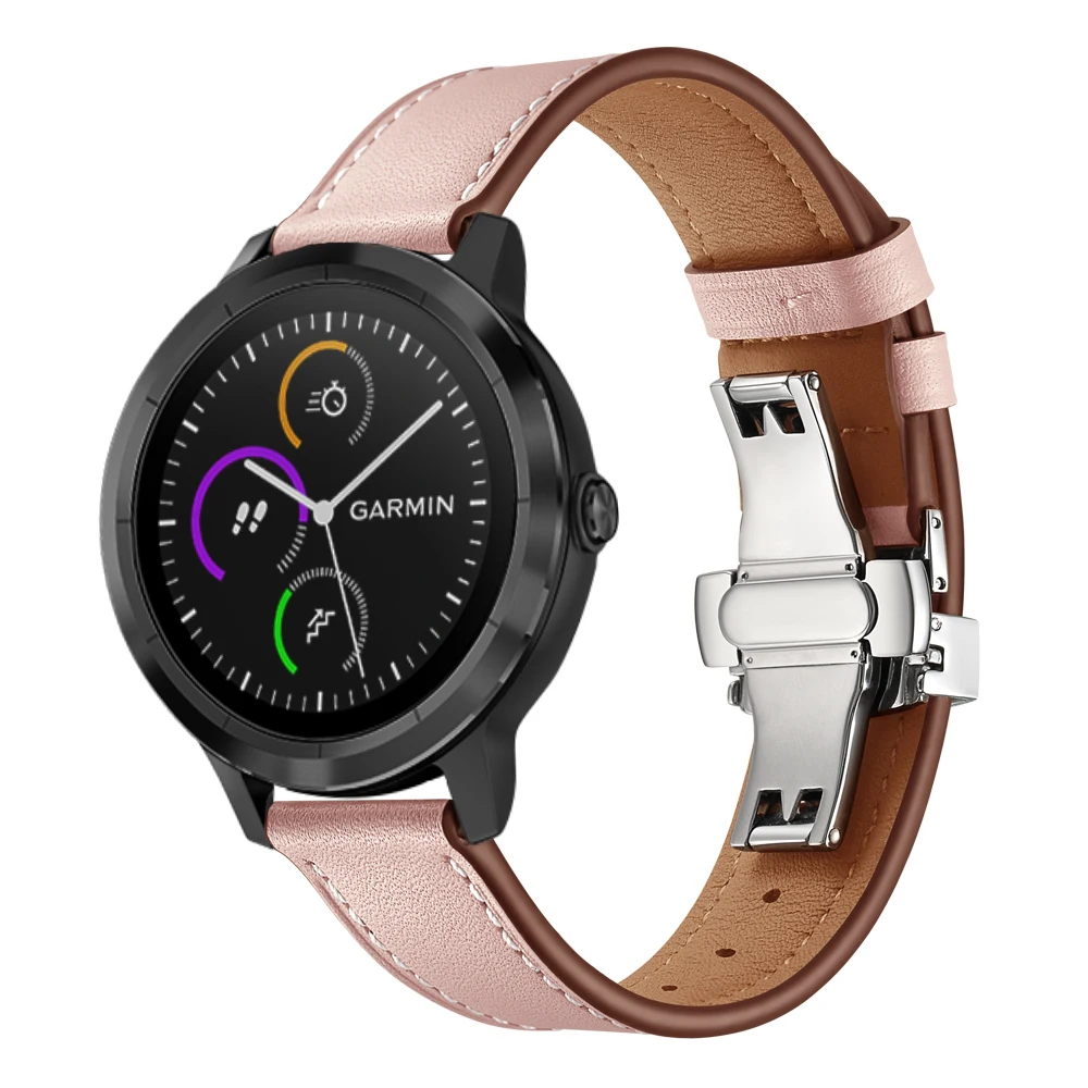 20 мм кожаный ремешок для Garmin vivoactive 3 Смарт-часы браслет для Garmin vivoactive 3 ремешок металлическая пряжка кожаный ремень