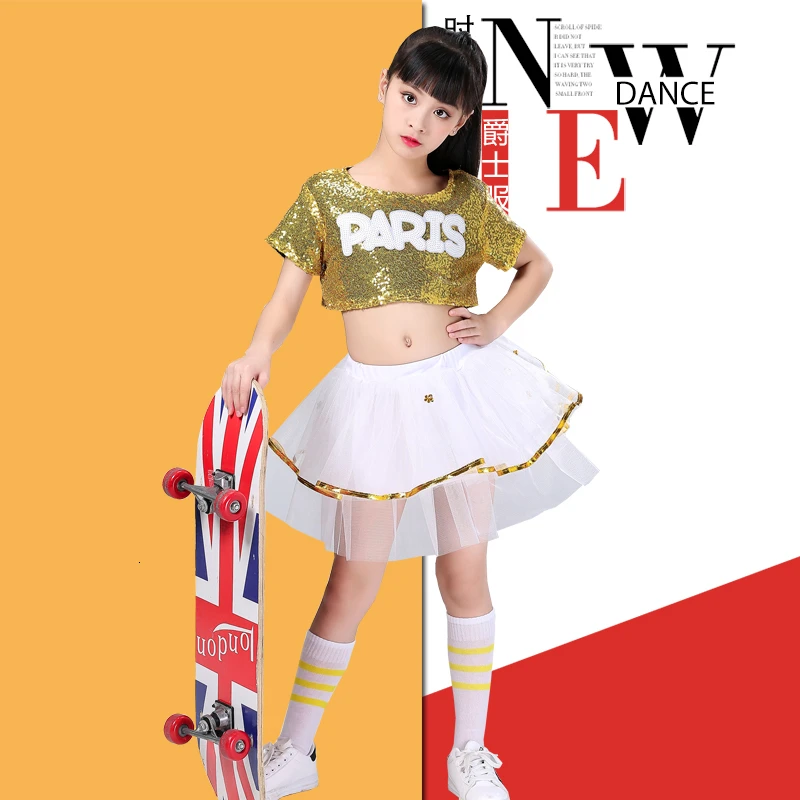 Style6 Детские платья для девочек, костюмы для джазовых танцев в стиле хип-хоп, платье-пачка с блестками, голографическая одежда для сцены, карнавальный наряд - Цвет: Style6