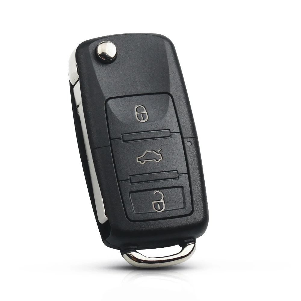 KEYYOU 3 Bottoni di Vibrazione Pieghevole Smart Chiave Auto Chiave A Distanza Fob Per VW Volkswagen PASSAT Polo Skoda Sede 1J0959753DA 434Mhz con ID48-in Chiave per auto da Automobili e motocicli su  