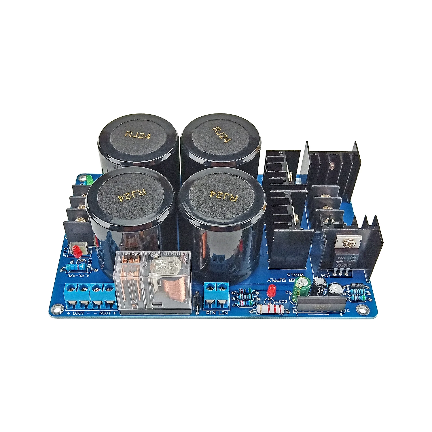 40A Schottky Amplifier Rectifier filter Board Dual Power Supply Rectification Filter UPC1237 Speaker Protection Crcuit AC18-35V 6