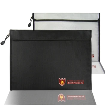 

Local stock Fireproof Fire Resistant Document Bag Envelope Pouch For Passport Money Files Bags Briefcases