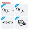 Hot Fashion MINI Design Reading Glasses Men Women Folding Small Glasses Frame Black Metal Glasses With Original Box Portable ► Photo 3/6