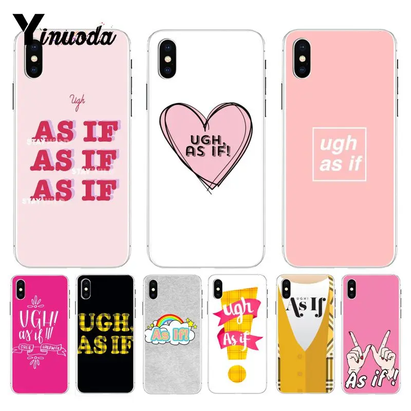 

Yinuoda Clueless ugh, as if Colored Soft TPU silicone Phone Case Cover for Apple iPhone 8 7 6 6S Plus X XS max 5 5S SE XR