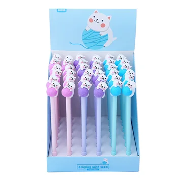 

36 pcs/lot Kawaii Cat Gel Pen Cute 0.5mm Signature Pen Promotional Gift Stationery School Supplies