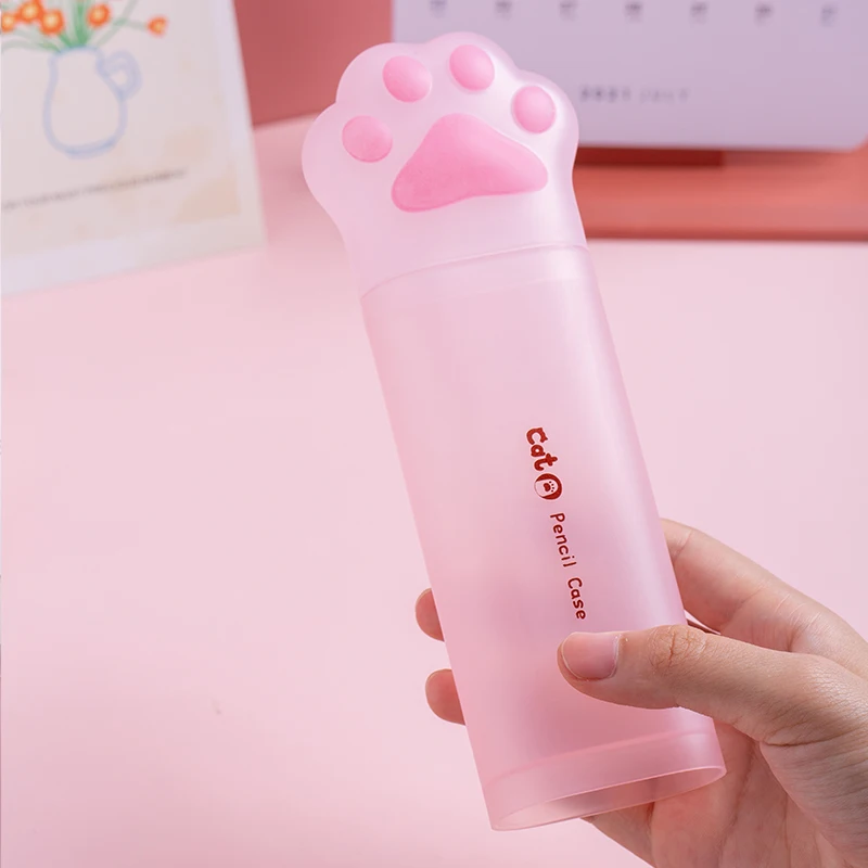 3D Pencil Case Storage Box Lovely Cat paw Cartoon Pen Bag For School Girl Kawaii Stationery Gift Pouch Eraser Holder pencil cases pen storage bag stationery box
