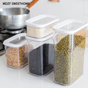 

MDZF SWEETHOME Airtight Food Storage Box Container Food Storage Jar Durable Containers Acrylic with Lid Kitchen Accessories
