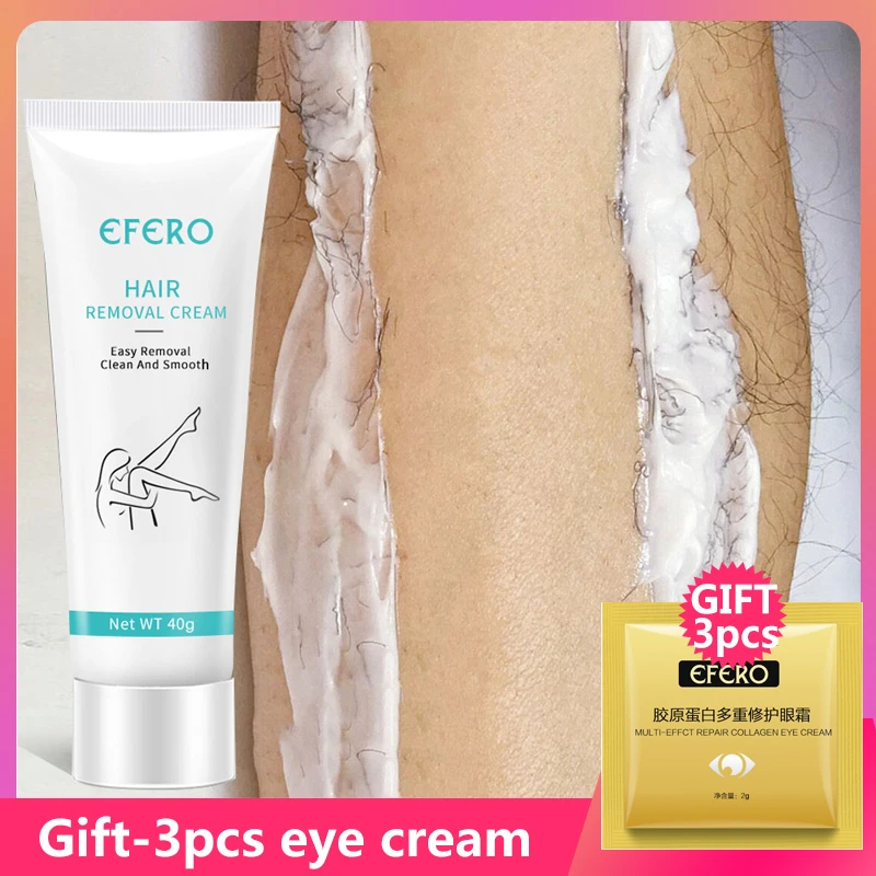 Efero للجنسين كريم إزالة الشعر كريم إزالة الشعر غير مؤلم الإبط الساق العناية بالجسم لطيف كريم إزالة الشعر لا تحفيز - AliExpress