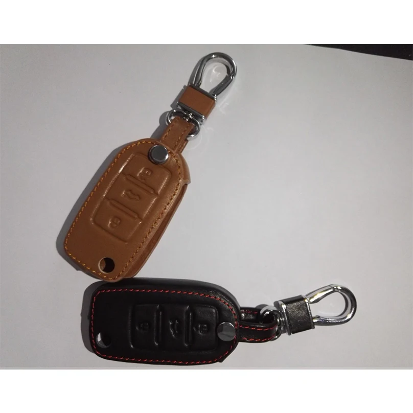 Кожаный чехол для ключей для Volkswagen VW Passat CC Polo Golf Jetta Tiguan Gol CrossFox Plus Eos Scirocco Beetle для Skoda Octavia