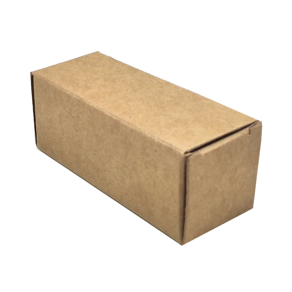 

3.1*3.1*8.3cm Foldable Kraft Paper Packaging Box Party Favors Crafts Carton Board Box for Small Perfume Cosmetic Bottle Packing