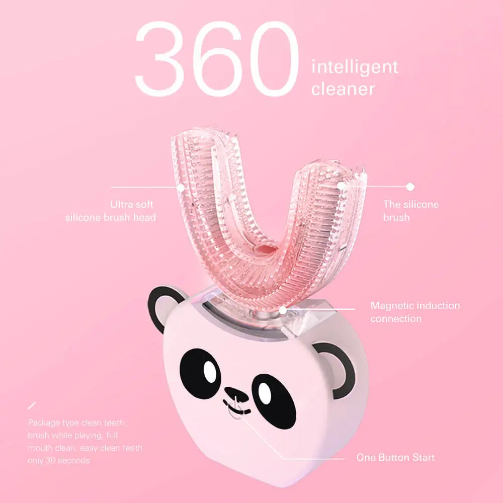 Интеллектуальная автоматическая электрическая зубная щетка на 360 градусов, отбеливающая зубы, синий светильник, USB U type, 2 режима, для удаления неприятного дыхания