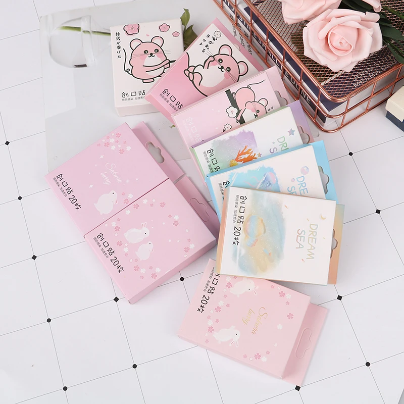 Hot Cute Cartoon Breathable Band Aid Waterproof Outdoor Portable Adhesive Bandages First Aid Emergency Kit For Kids Children