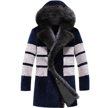 

Real Fur Coat Men Sheep Shearing Winter Jacket Men Natural Wool Coat for Mens Clothing Plus Size Veste Homme 1688-1 YY861