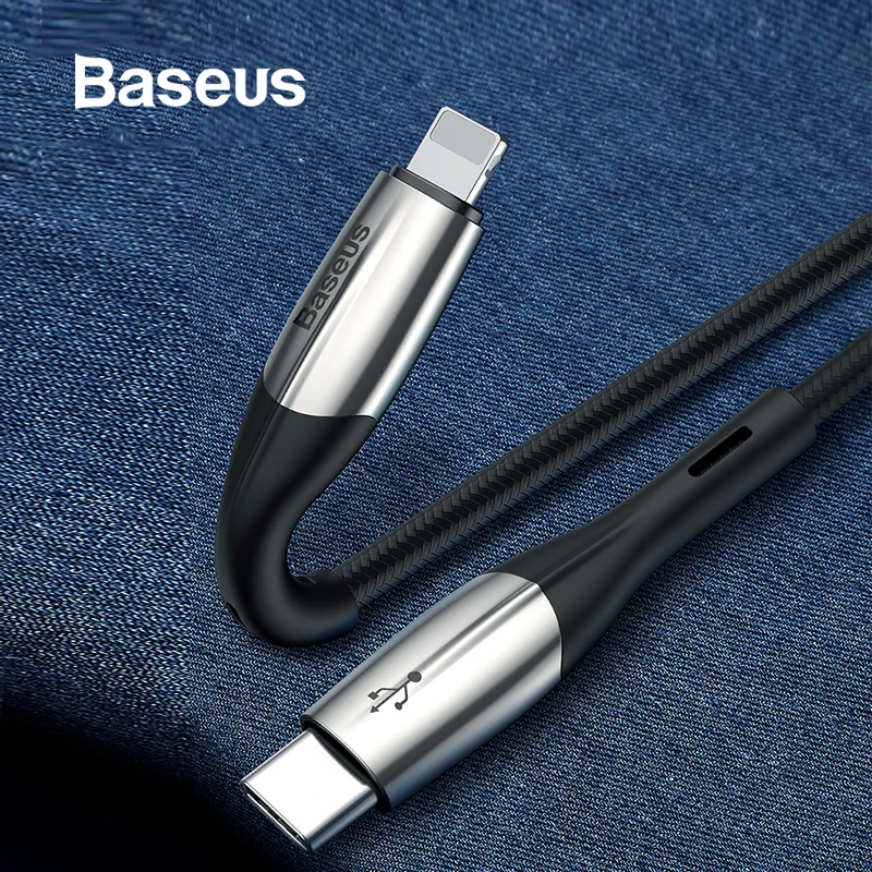 Кабель для быстрой зарядки Baseus 18 Вт PD type-C для iPhone, кабель USB C для передачи данных для iPhone X XS XR 8 Plus 11 Pro, кабель для зарядки