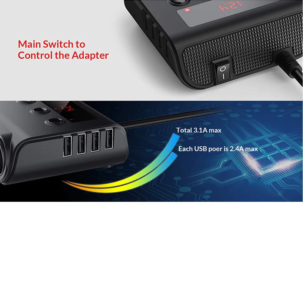 GPS ޴  й  , 12-24V, 4 Ʈ USB ,  , ڵ  