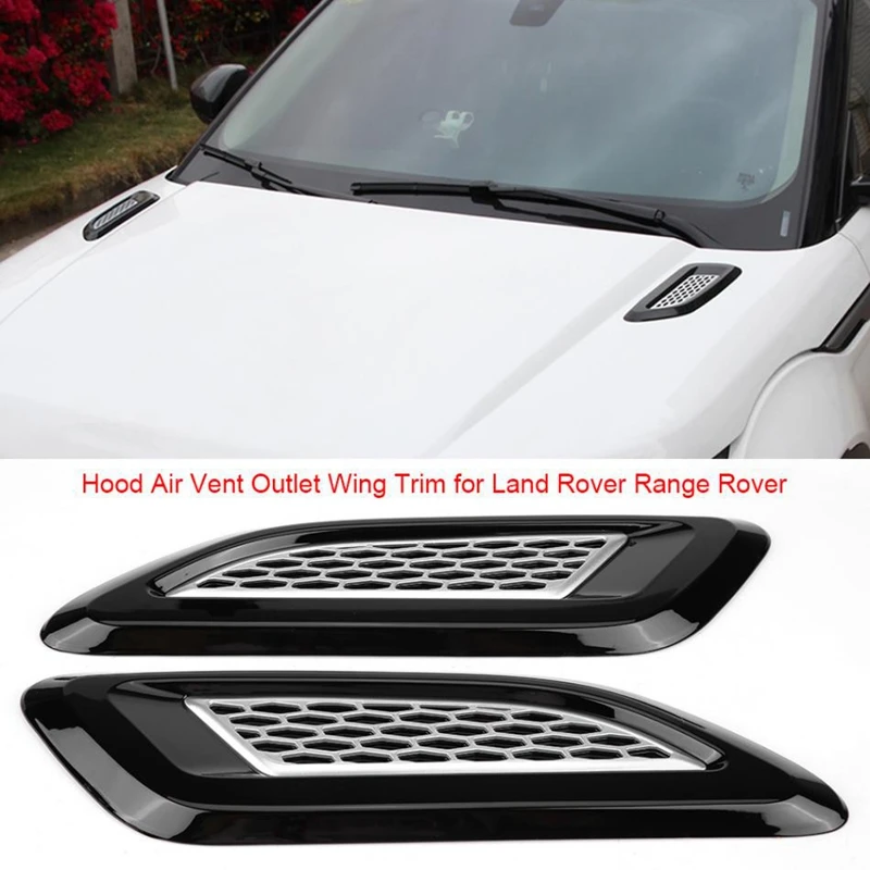

1 Pair Exterior Hood Air Vent Outlet Wing Trim For Land Rover Range Rover Evoque 2012 2013 2014 2015 2016 2017 2018 Car Styling(