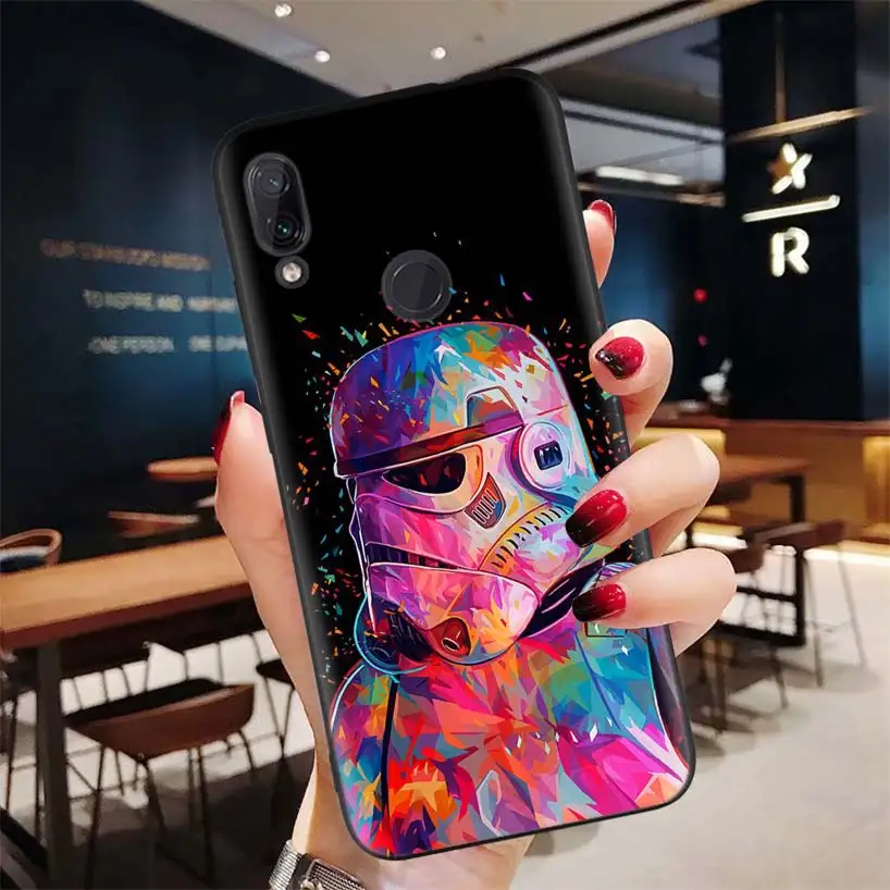 Черный чехол Звездные войны для Xiao mi Red mi Note 8 7 7S 7A 6 S2 GO K20 Pro+ 6A mi 6X 5X A1 CC 9 8 мягкий чехол для телефона - Цвет: BD086-7