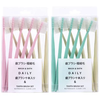 

4 or 10 pc Small Head Soft Bristle Toothbrush Multi-Color Tooth Brush Portable Travel Eco-friendly Brush Tooth Care Oral Hygiene